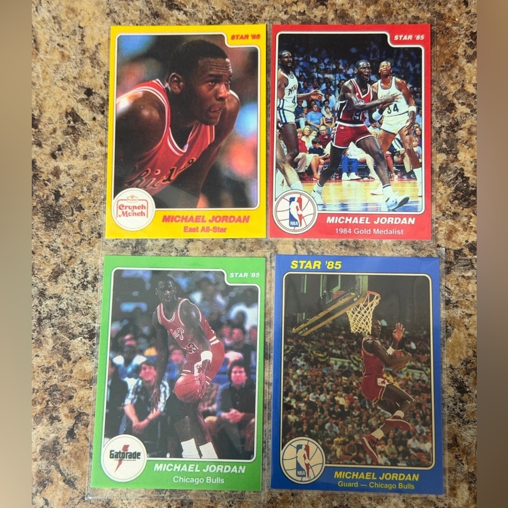 Michael Jordan 1985 Star Basketball Card Lot